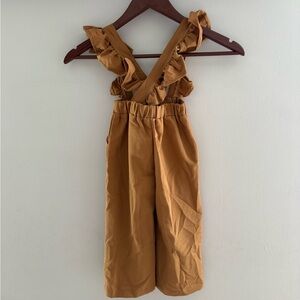 (NWT) Bailey’s Blossoms Camel Suspender Jumpsuit